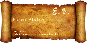 Eszes Vivien névjegykártya